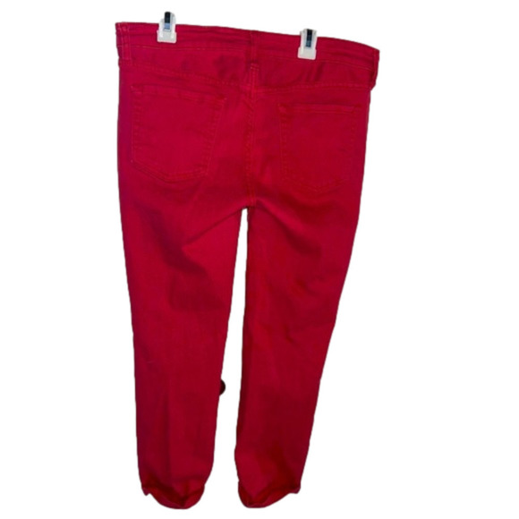 Red cropped and cuffed gap skinny jeans - Picture 2 of 3